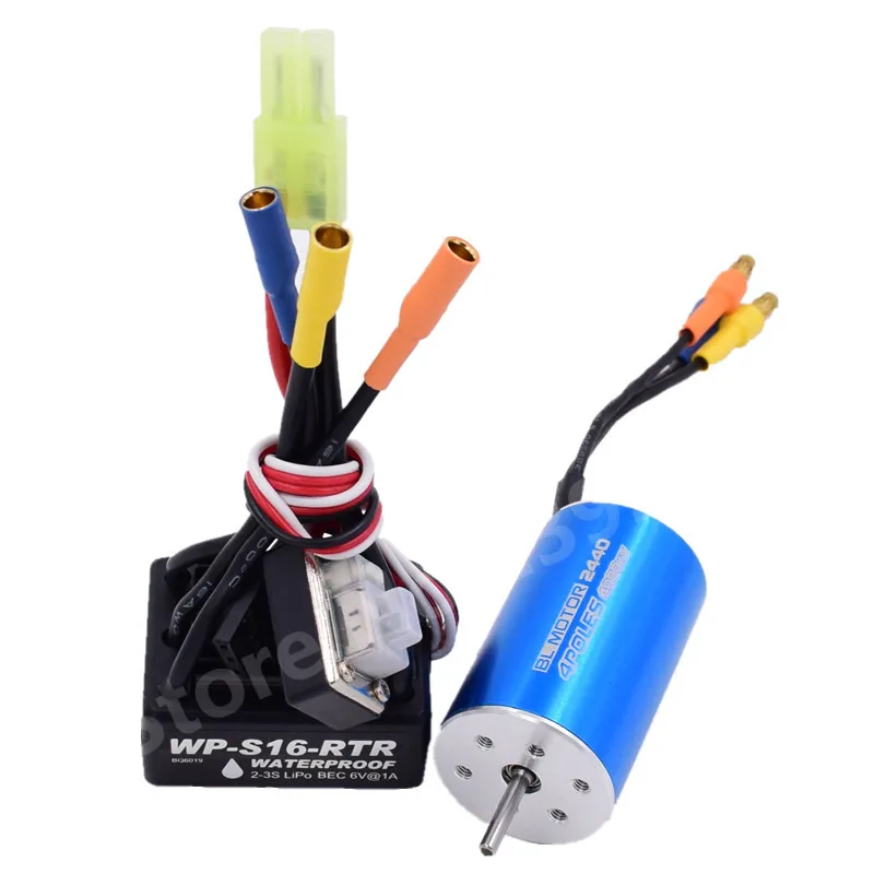 

Brushless Modification Kit 25A Waterproof ESC 2-3S 2440 Motor For 1/16 1/18 Scale Models Remote Control Car RC Car WP-S16-RTR