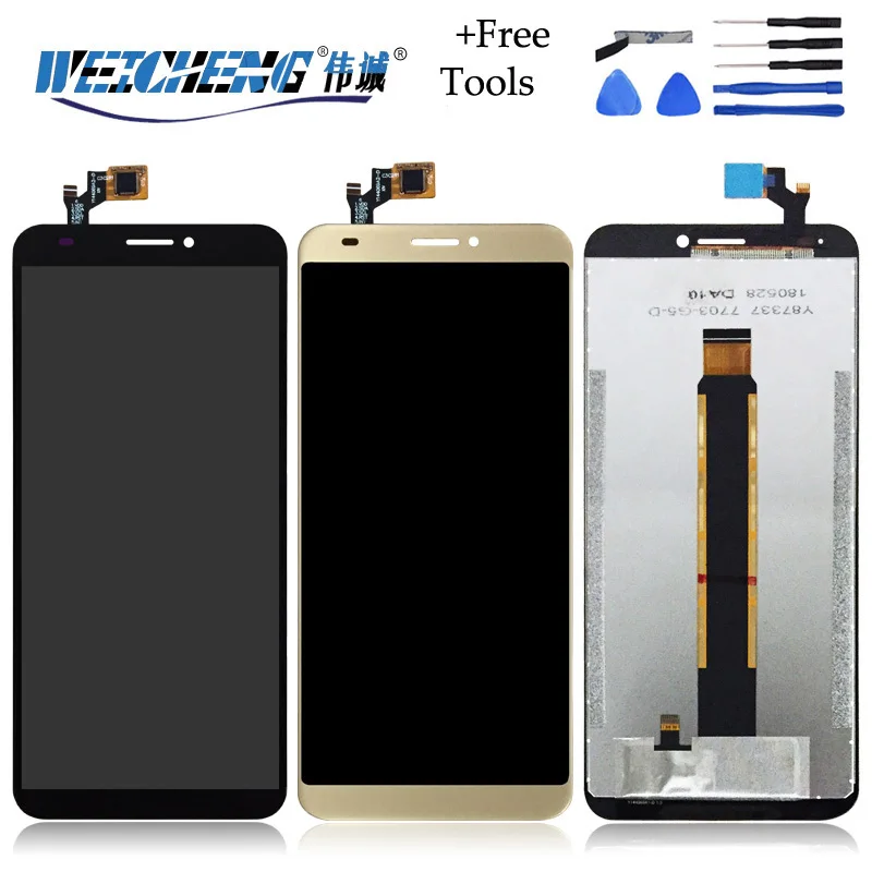 

Blackview S6 LCD Display+Touch Screen Digitizer Assembly for Blackview S6 Smartphone Repair for s6 lcd display+Tools+tape