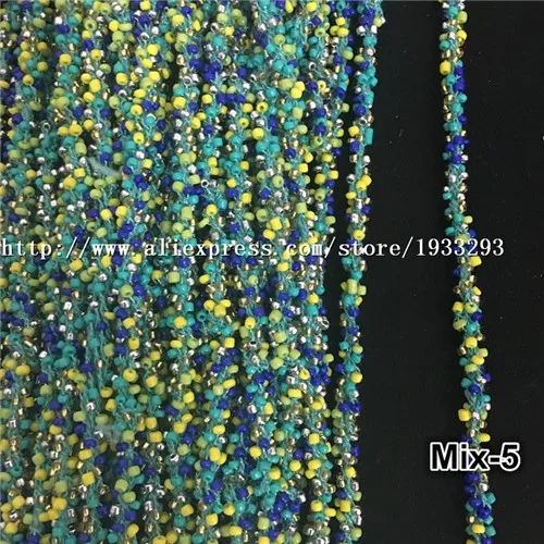 5 м/лот оплетка бисера цепи отделкой Вышивание интимные аксессуары DIY Craft 10 цветов на выбор
