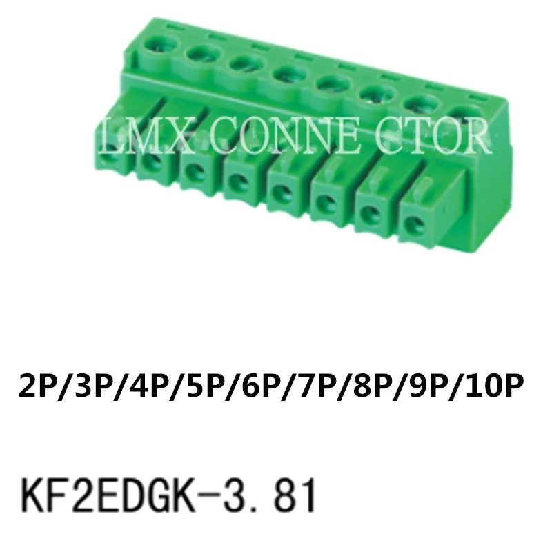 

20PCS/Set 3.81mm KF2EDGK Pitch PCB Pluggable Terminal Block Connector 2P/3P/4P/5P/6P/7P/8P/9P/10P Square Buckle Hole Seat