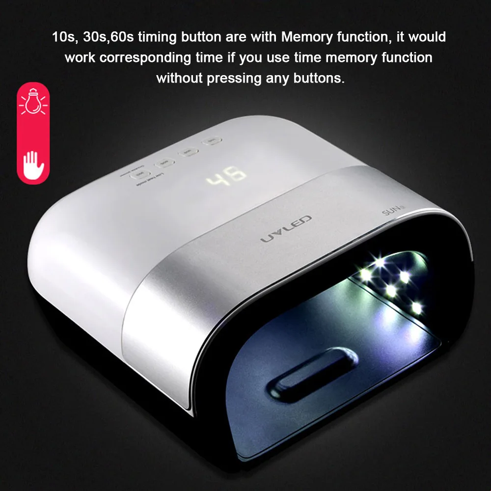 

SUN3 48W UV LED Nail Lamp Quick-Drying For All Nail Gels With Memory Timer Double-Speed LCD Display Curing Nail Art Curing Lamp