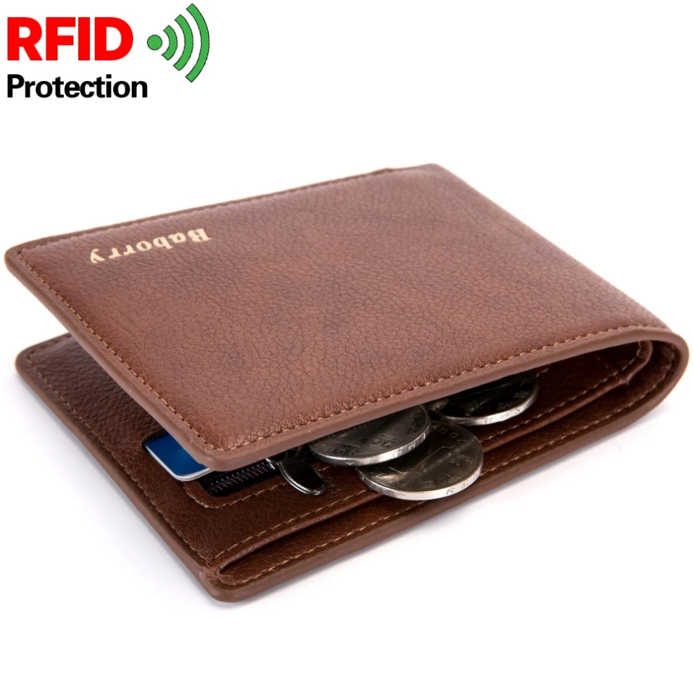 RFID vol protéger Coin Sac à Fermeture Éclair Hommes Portefeuilles Famous Brand mâle Argent Porte-monnaie RFID vol protéger Coin Sac à Fermeture Éclair Hommes Portefeuilles Famous Brand mâle Argent Porte-monnaie