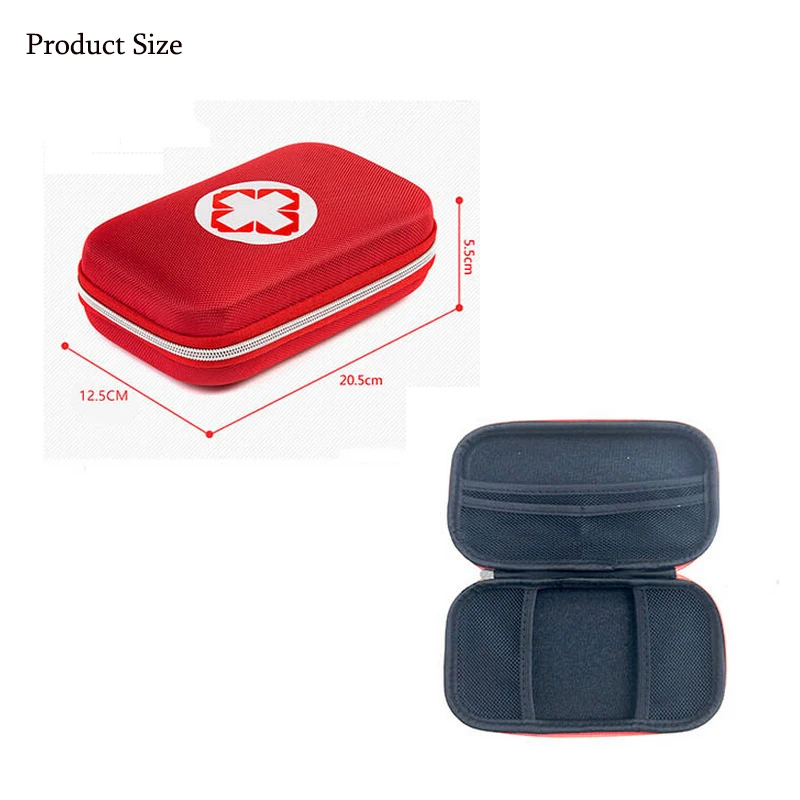 Rojo y Negro Caja de Kits de Primeros Auxilios Bolsa de Médicos de Emergencia Del Vehículo de Viaje Caja de Almacenamiento de Drogas Kit de Supervivencia Que Acampa