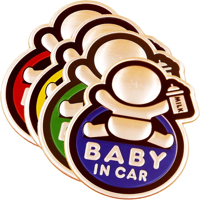 

FASP aluminum alloy sticker decal BABY IN CAR badge for Motorcycle car electric car stroller