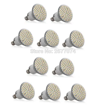 

3W E14 60 leds 3528 550-600LM AC220V Warm White or White Dimmable Decorative LED Spotlight 10PCS JTFL155