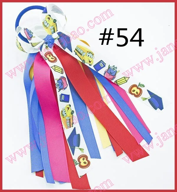 

free shipping 30pcs Girl Hair Accessories Ponys O Bow Ponytail Streamer Elastic