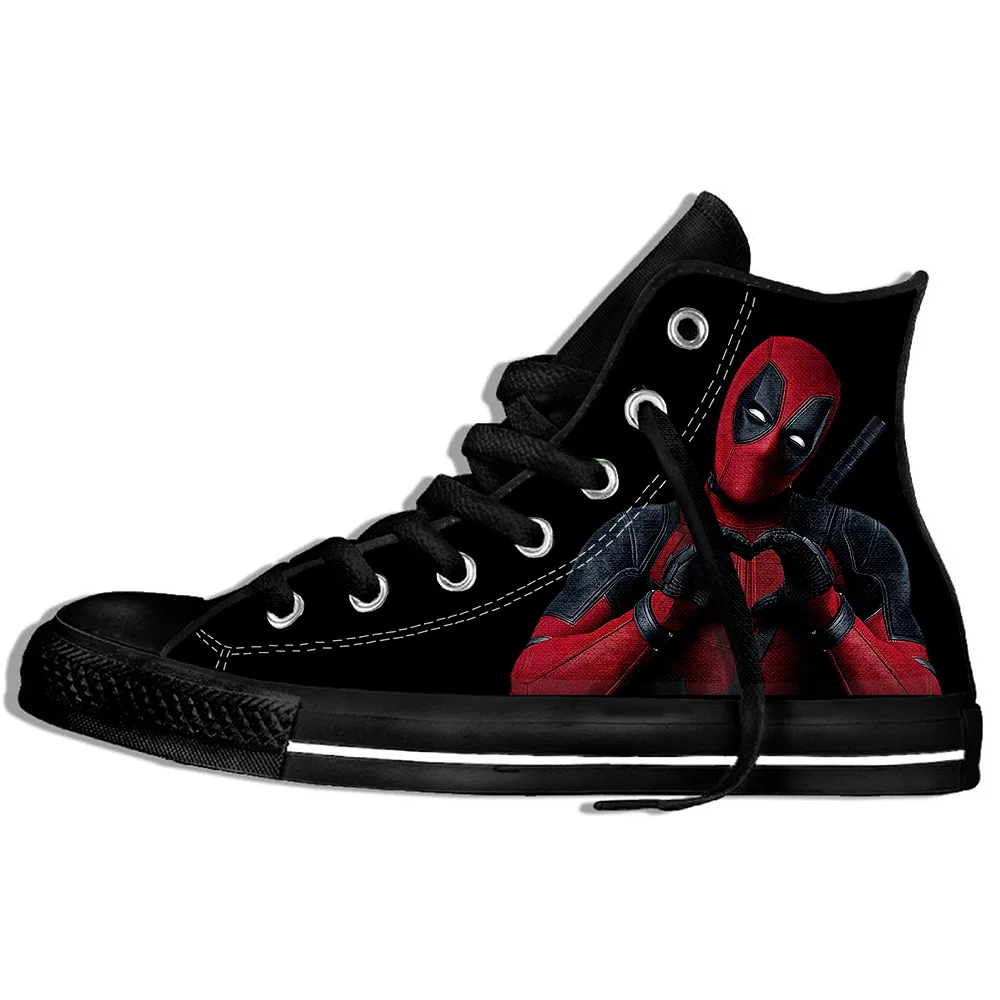 

Newest Arrive America Cartoon Anime Bad Guys Deadpool 3D Printed T-Shirt Boys Girls Big Kids Children's Canvas Shoes