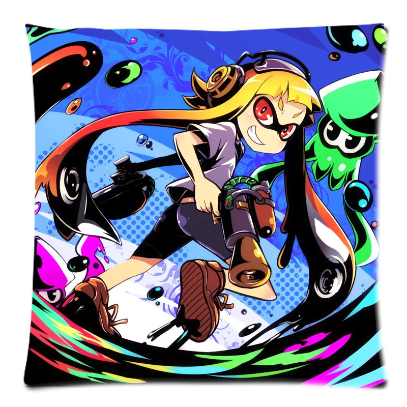 

Cotton Linen Splatoon Custom Cushion Cover Decoractive Pillow Cover Throw Pillow Case kids Gift 45X45CM