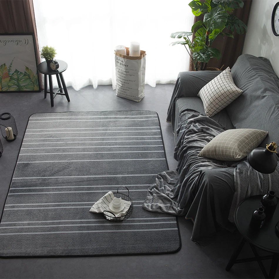 Room Rug Striped Carpets For Living Room Modern Floor Mats Carpet Soft