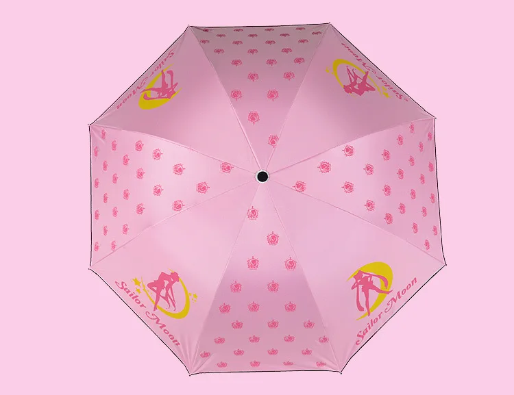 Три складной зонтик Сейлор Мун красивая девушка креативный Забавный зонтик подарок большой зонт от солнца дождь Для Женщин Девочек Детей paraguas