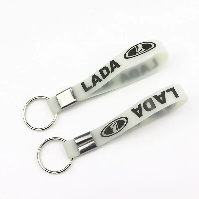 

Luminous Silicone Car keyring Car Case For lada niva kalina priora granta largus vaz samara Accessories Automobiles car styling