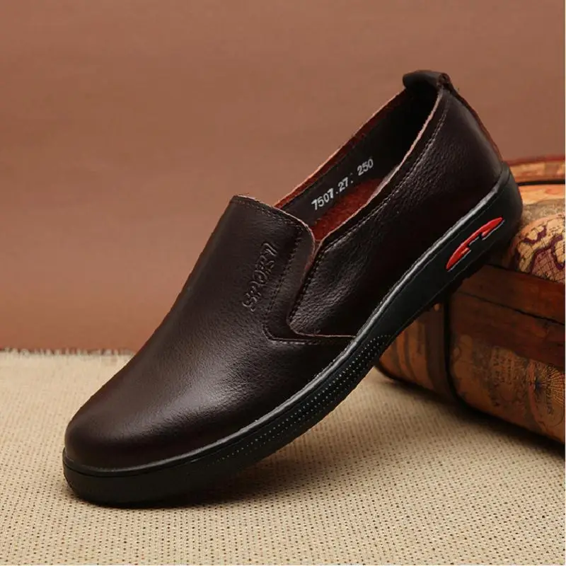 HEINRICH Men Genuine Leather Shoes Large Size Business Mens Casual Shoes Footwear Mocasines Men Zapatos Hombre Casual Cuero