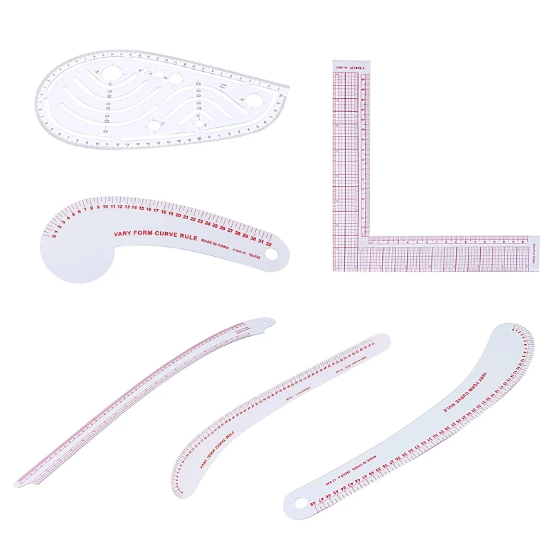 

Sewing Ruler Comma Shaped French Curve Plastic Tailor Drawing Craft Tool DIY