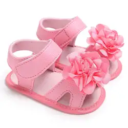 Летняя мягкая детская обувь для новорожденных; хлопковая детская обувь с цветочным принтом для маленьких девочек; обувь для малышей;