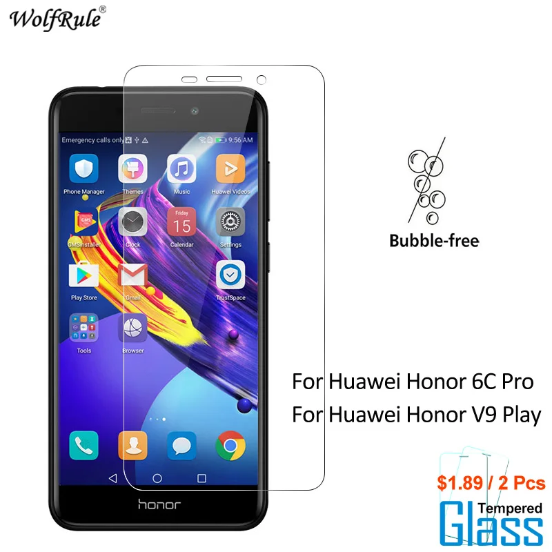 Защитное стекло для Huawei Honor 6C Pro 2 шт. Защита экрана V9 Play закаленное пленка