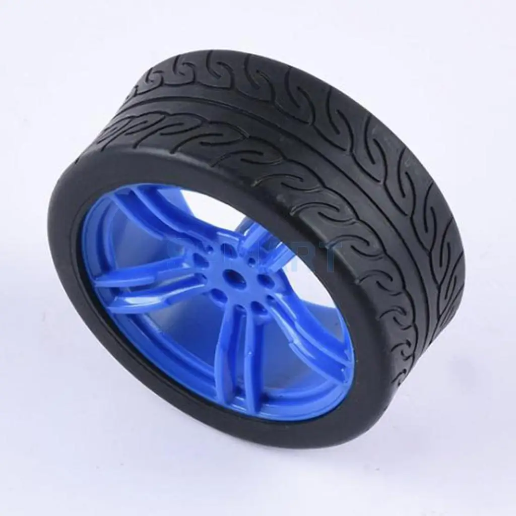2pcs Rubber Tire TT Motor Car Wheel Smart Car Wheel for Robot Car RC Model Car Kids DIY Toy Car accessories