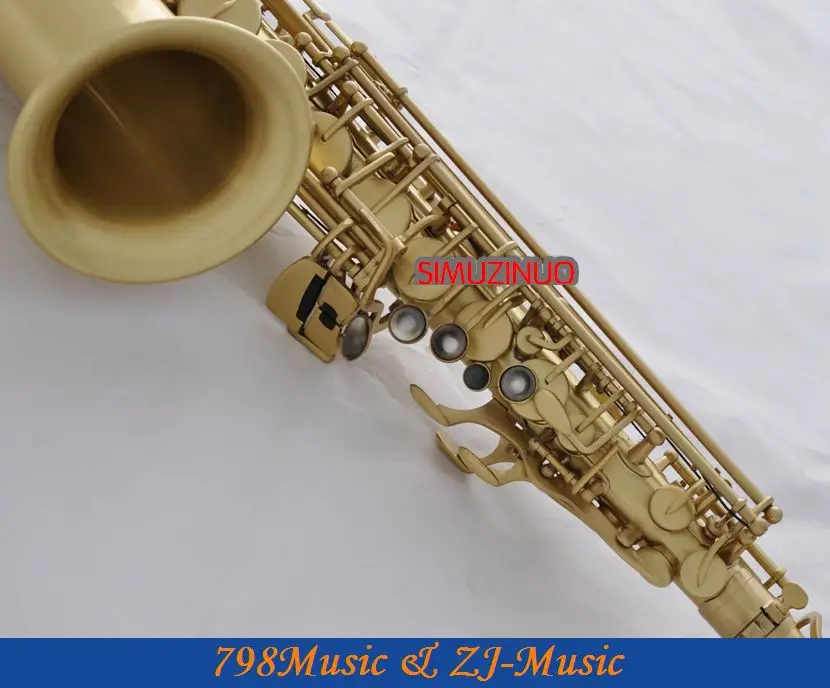 Новейший Профессиональный матовый латунный саксофон высокой F# saxofon с чехлом