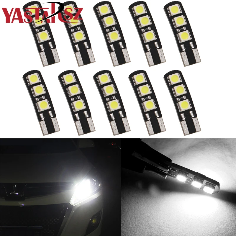 1 шт. x 4 10 автомобильный светильник Canbus No Error T10 194 168 W5W 5050 светодиодный 6 SMD белый