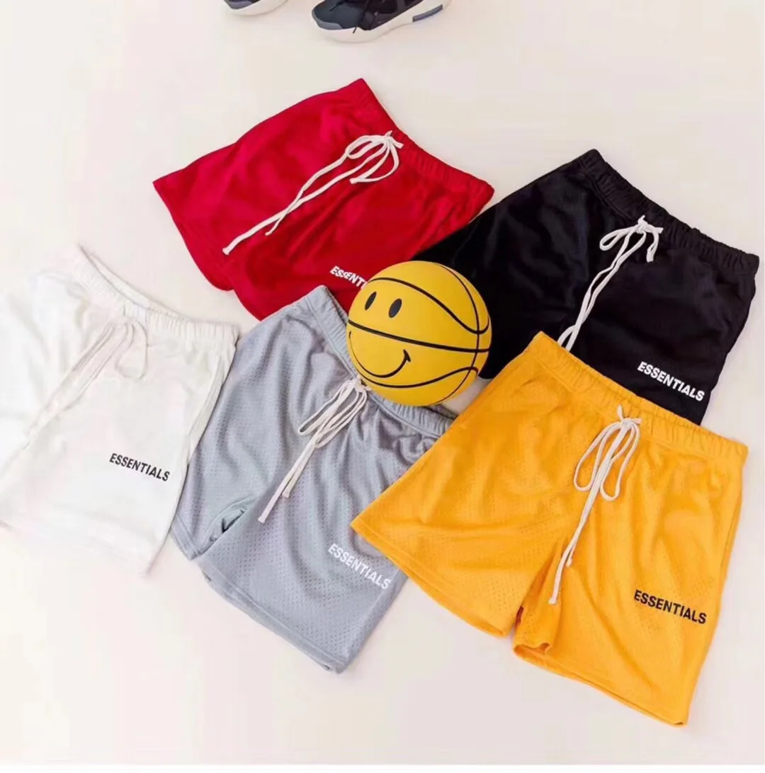 2019 Best Quality 1:1 FG ESSENTIALS Logo Printed Women Men Mesh Shorts