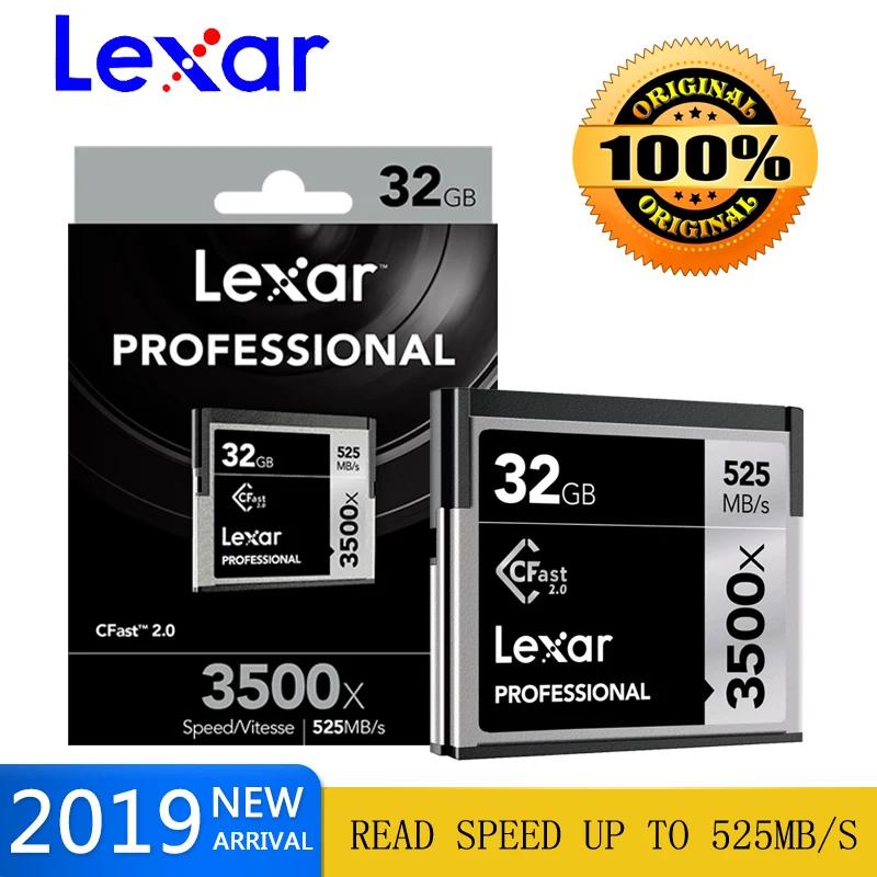 Оригинальные оригинальные карты памяти Lexar 3500X sd карта 64 Гб Cfast 2 0 CF 128 Высокая