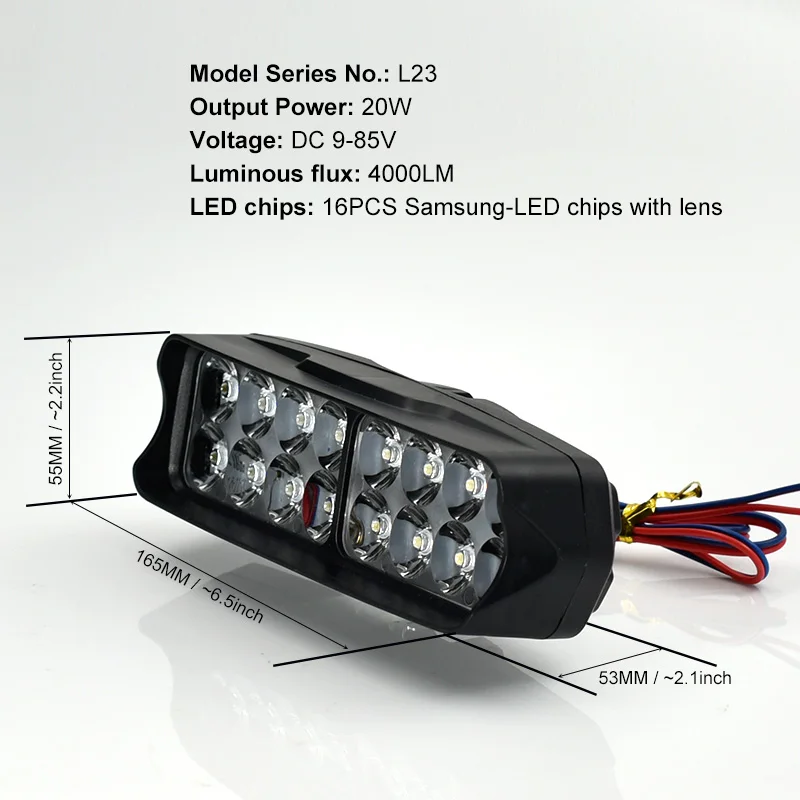 CNSUNNYLIGHT Car LED Headlight 10W 15W 20W White Auto Work Driving Spotlight 4X4WD Offroad Moto Fog Light Motorcycle Accessories (5)