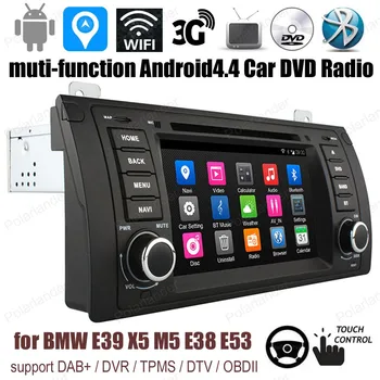 

Android4.4 7 inch Car DVD Support DTV TPMS DAB + OBDII GPS BT 3G WiFi For BMW E39 X5 M5 E38 E53 FM AM Quad Core radio