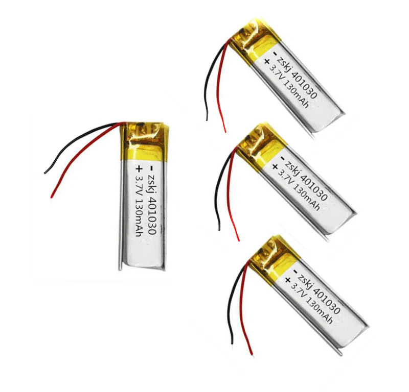 1/2/4 шт. 3,7 в 130 мАч 401030 литий-полимерный Li-Po литий-ионный Перезаряжаемые Батарея клетки для Mp3 MP4 MP5 gps Оборудование для psp Мобильный bluetooth