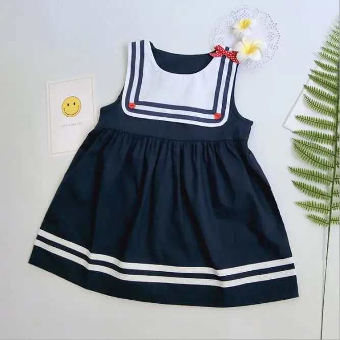 Baby Summer Dress 2018 New Girl Cotton Dress Striped Sleeveless Kids Dresses Fashion Elegant Princess Belle Clothing Baby Summer Dress 2018 New Girl Cotton Dress Striped Sleeveless Kids Dresses Fashion Elegant Princess Belle Clothing