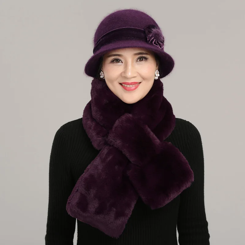 rabbit-wool-cap-female-winter-middle-age-mother-hat-women-winter-grandma-thicken-warm-mom-casual-outdoor-scarf-hats-set-h7130