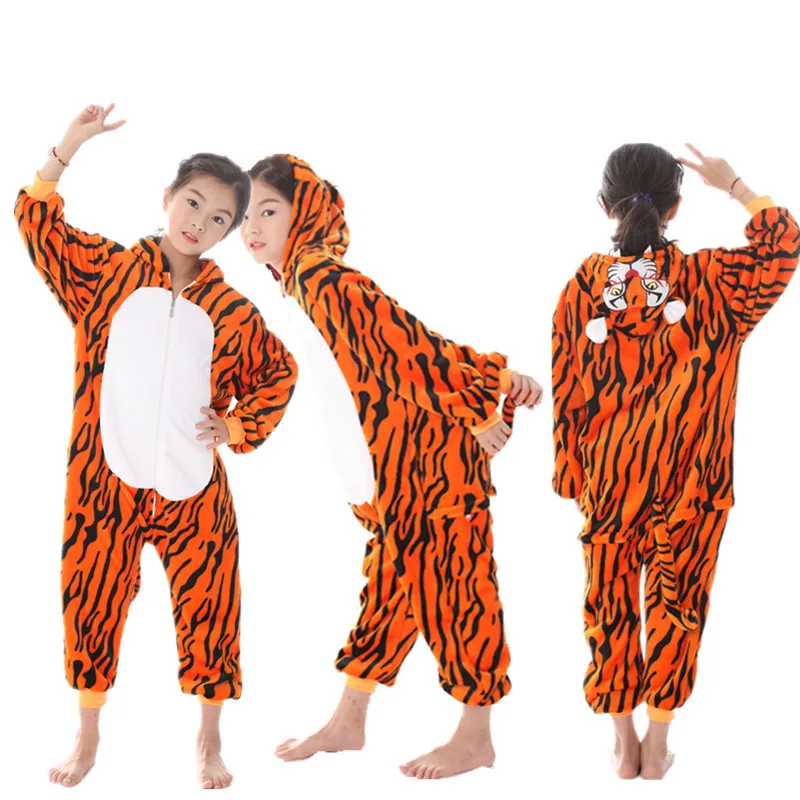 Kigurumi Onesie/Детская Пижама с животными; детская зимняя Фланелевая пижама с единорогом; маскарадные пижамы для мальчиков и девочек; одежда для сна; Детский комбинезон