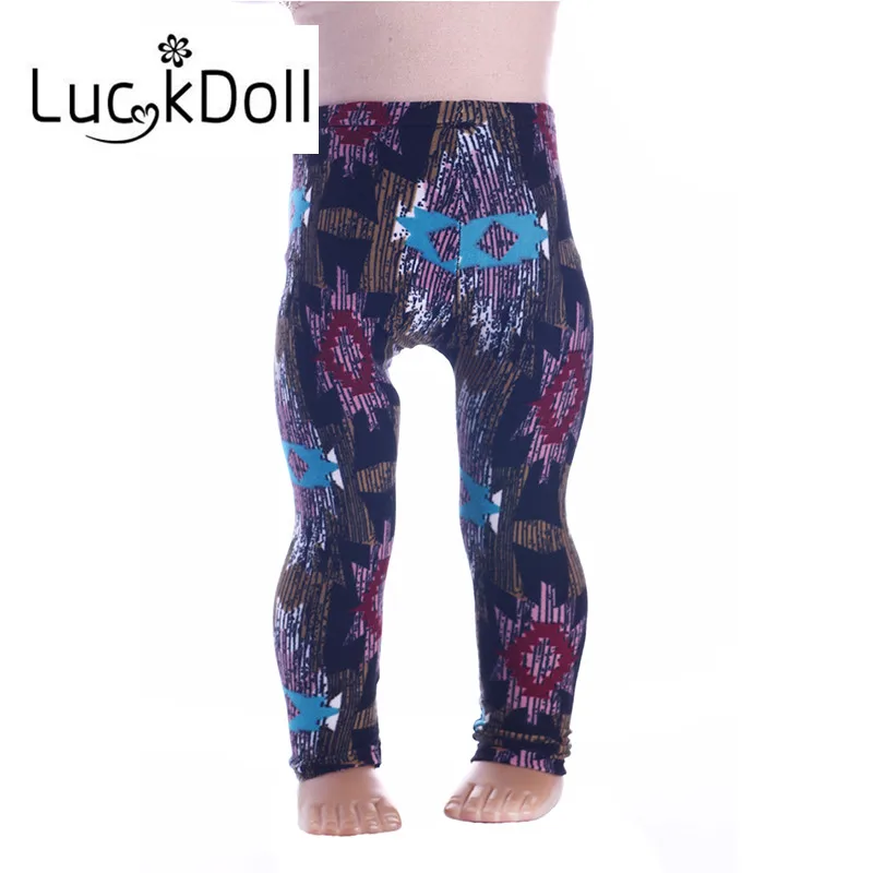 Luckdoll красивые штаны и леггинсы подходят 18 дюймов американский и 43 см детская кукла одежда аксессуары, игрушки для девочек, поколение, подарок на день рождения - Цвет: n642