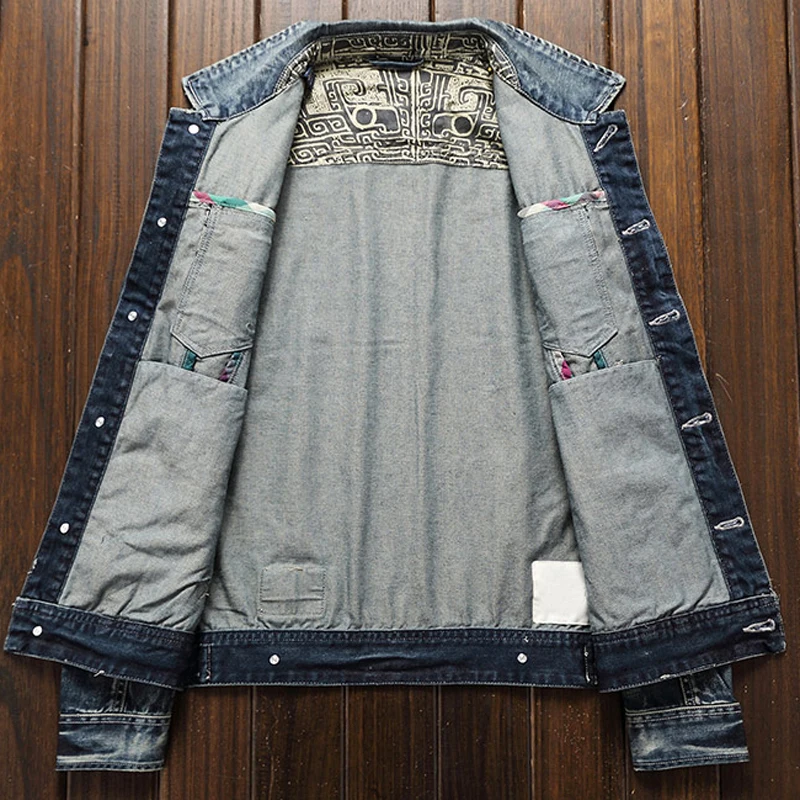 2018 New Arrivals Imported Mens Biker Jeans Jacket Coats Streetwear Patchwork Pattern Designer Male Suit Denim Coats XXXL A200 2018 New Arrivals Imported Mens Biker Jeans Jacket Coats Streetwear Patchwork Pattern Designer Male Suit Denim Coats XXXL A200
