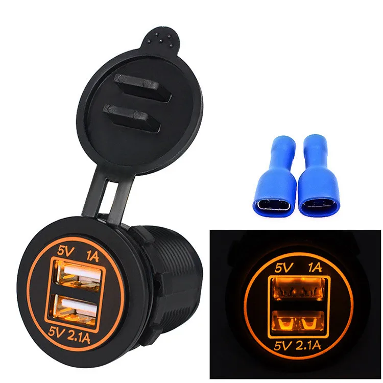 

DC 12 V-24 V Car Quick Charger QC 3.0 Power Adapter 2 Port Dual USB Vehicle Mini Size Cigarette Socket Lighter #YL1