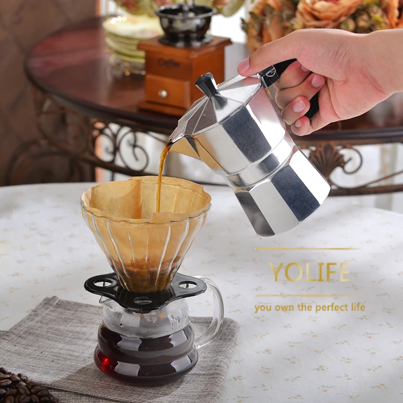 Moka Aluminium Alloy Coffee Kettle 3 9 Cups Coffee Maker Pot Classic