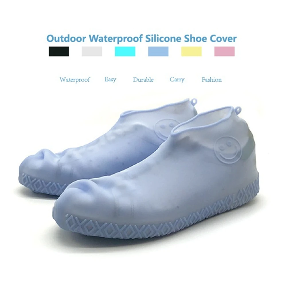 Чехлы для обуви многократного применения пара водонепроницаемых силиконовых протекторов от дождя