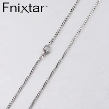 

Fnixtar Stainless Steel Box Chain Necklace DIY Necklace Thickness 1.5mm Length 55CM 20 Piece/lot