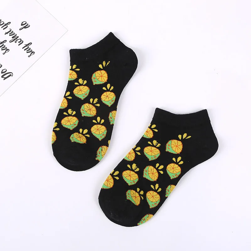 1 пара, модные летние носки унисекс, женские носки с объемными фруктами, носки с круглым носком с авокадо, яблоком, вишней, мужские забавные мягкие хлопковые носки
