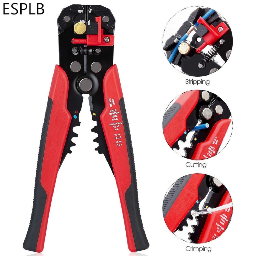 ESPLB Wire Stripper Self-adjusting Cable Cutter Crimper Automatic Wire Stripping Tool Cutting Pliers Tool for Industry