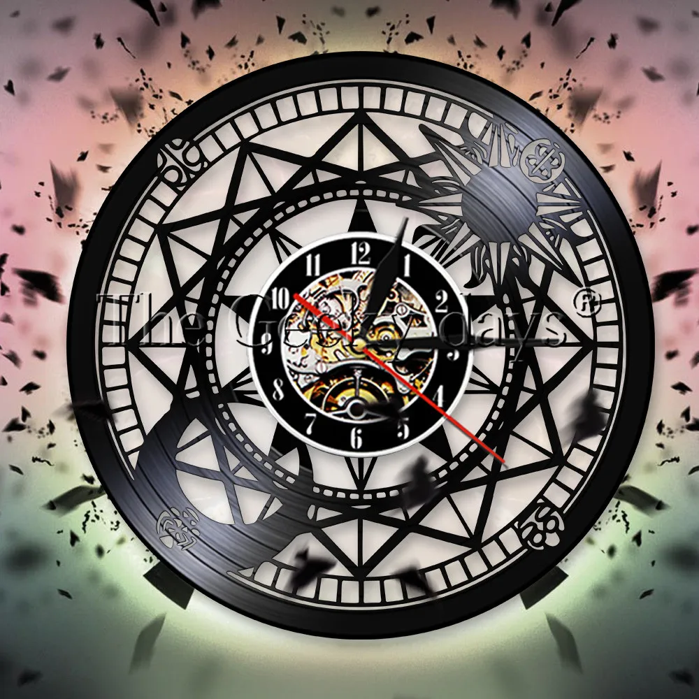 

Jupiter Vinyl Record Wall Clock Wall Watch Sun and Moon Retro Star Vinyl Record Wall Clock Cosmographical Clock Astrology Gift