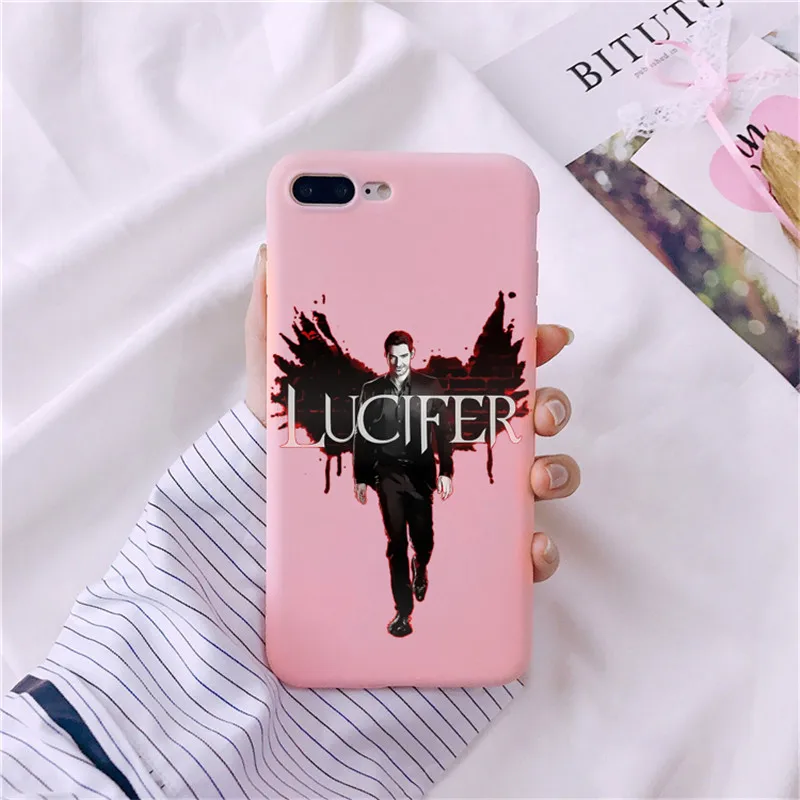 Американский Телевизор Degenerate angel Lucifer аксессуары для телефонов Чехол для iPhone 6 6S 5 SE X XR XSMax 7 8 Plus Матовый красочный чехол из ТПУ - Цвет: TPU