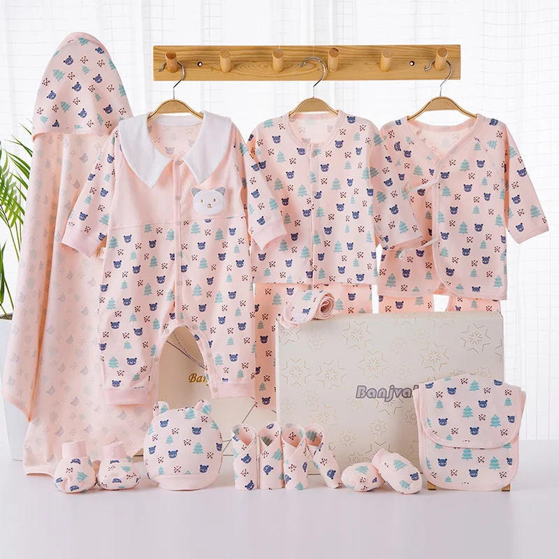  Cartoon Newborn Clothes Baby Gift Set Cotton New Born Baby Girl Boy Clothes Infant Clothing Baby Ou