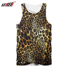UJWI Vest Man New Bodybuilding 3D Tank Tops Printed Leopard Streetwear Large Size Garment Men Spring Sleeveless Shirt