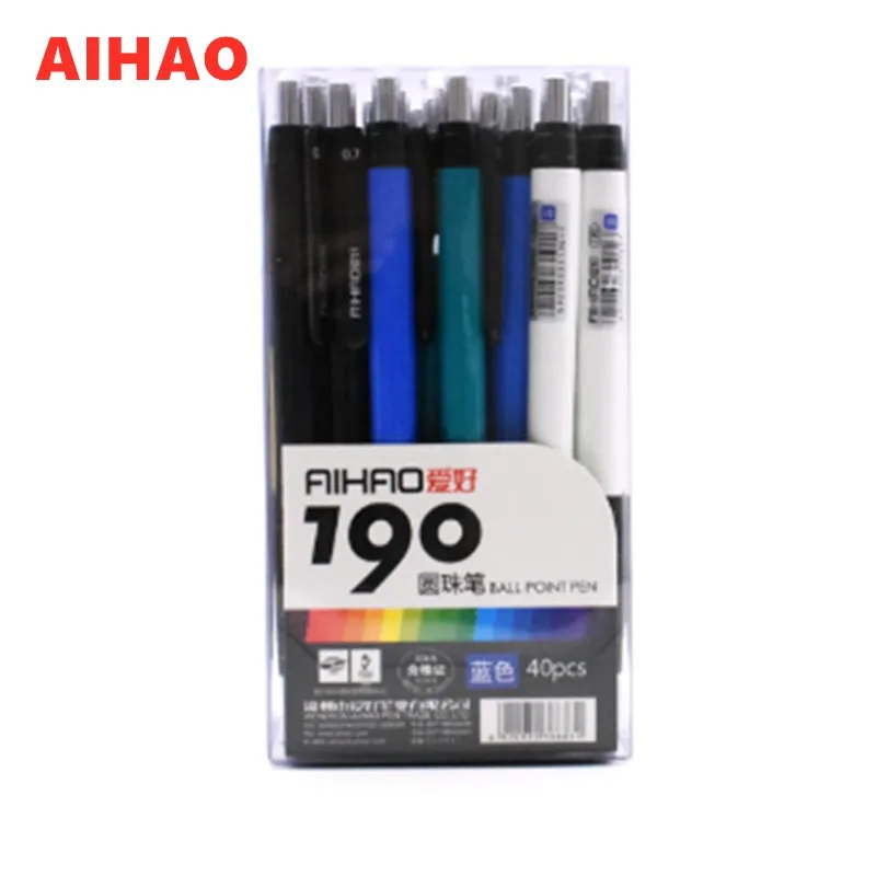 Шариковая ручка AIHAO выдвижная с разрисованными точками 0 7 мм 6 шт./лот 2019|Гелевые