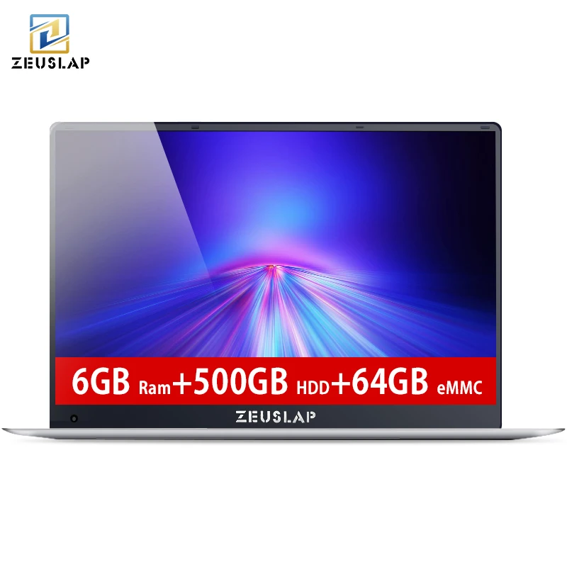 

ZEUSLAP-X5 6GB RAM 500GB HDD 64GB eMMC Intel Apollo Quad Core CPU 1920X1080P FHD IPS Screen 15.6inch Laptop Notebook Computer