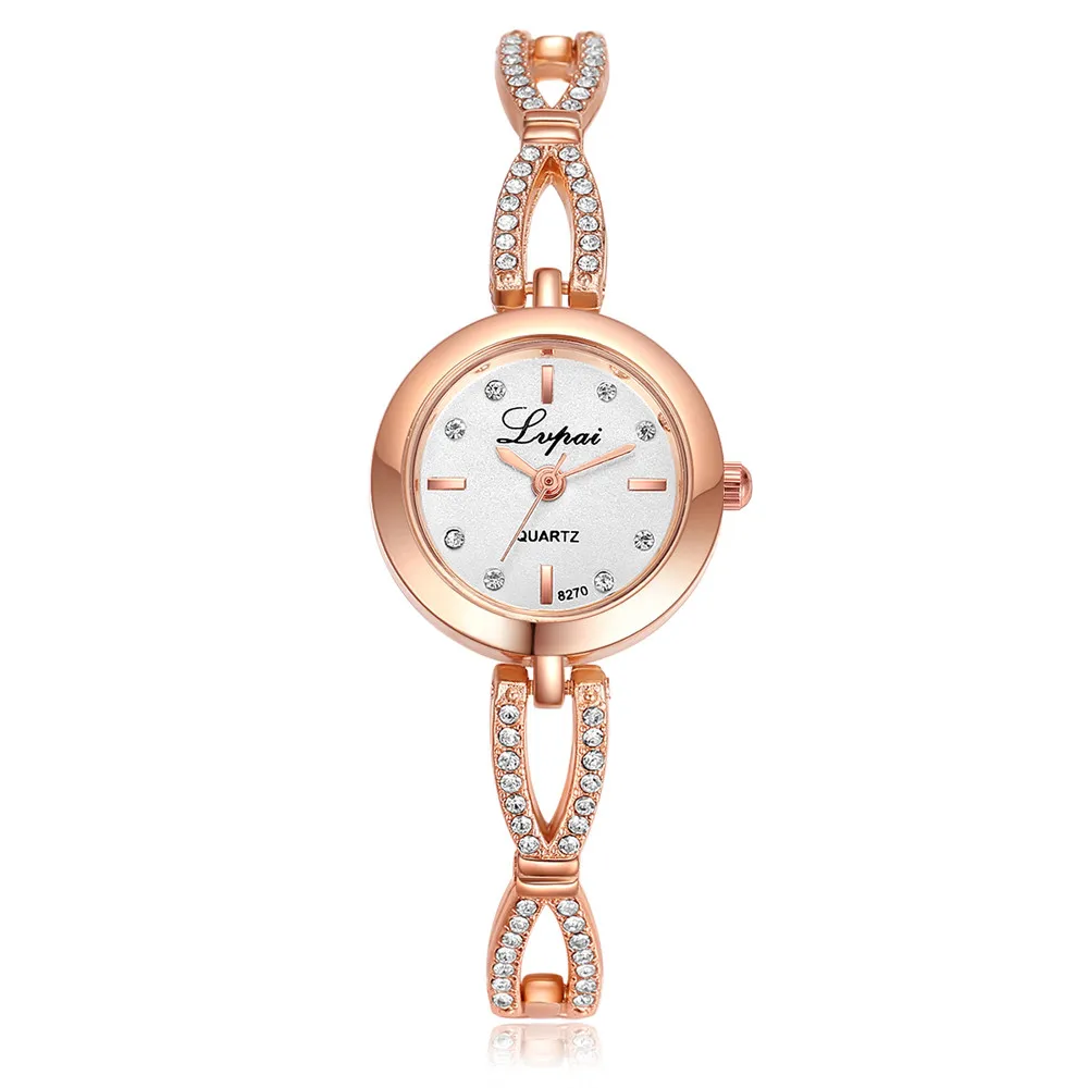 LVPAI роскошные стразы для женщин часы Мода нержавеющая сталь Ремешок Браслет кварцевые наручные часы подарок для девочек часы Relogio# B
