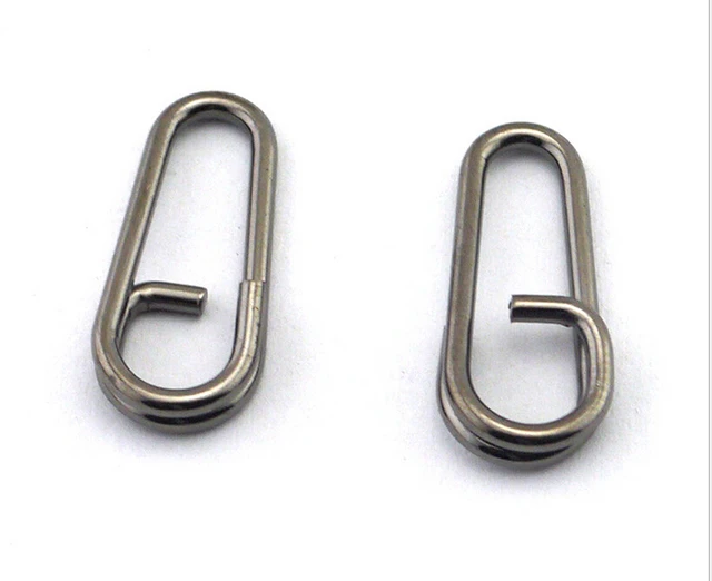 Free Shipping 100pcs/Lot Bent Head Oval Split Rings Strong Stainless