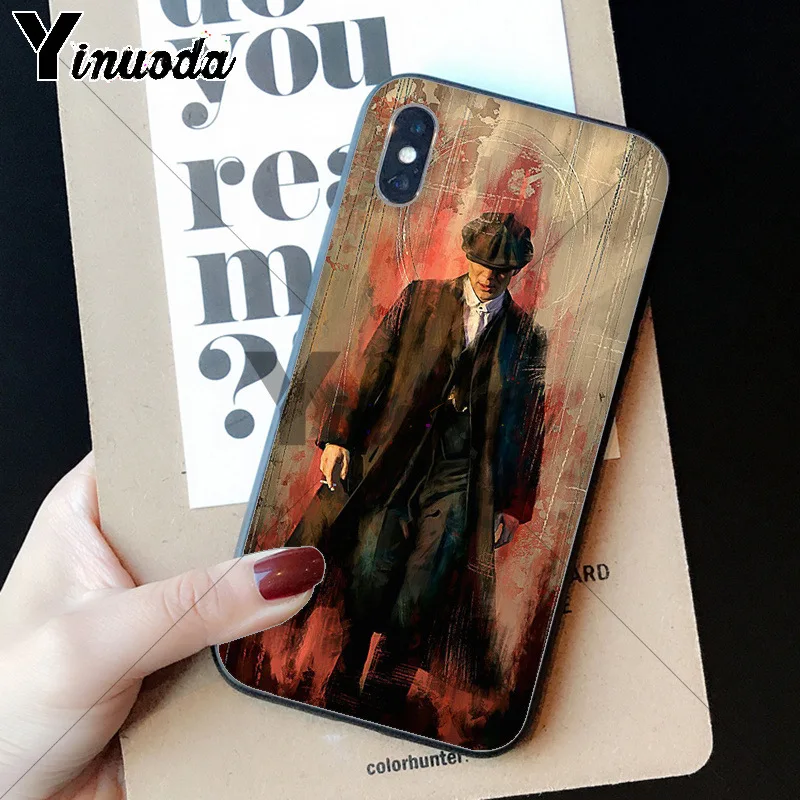 Yinuoda Peaky blinds TPU Мягкий силиконовый черный чехол для телефона для Apple iPhone 8 7 6 6S Plus X XS MAX 5 5S SE XR Чехол для мобильного телефона