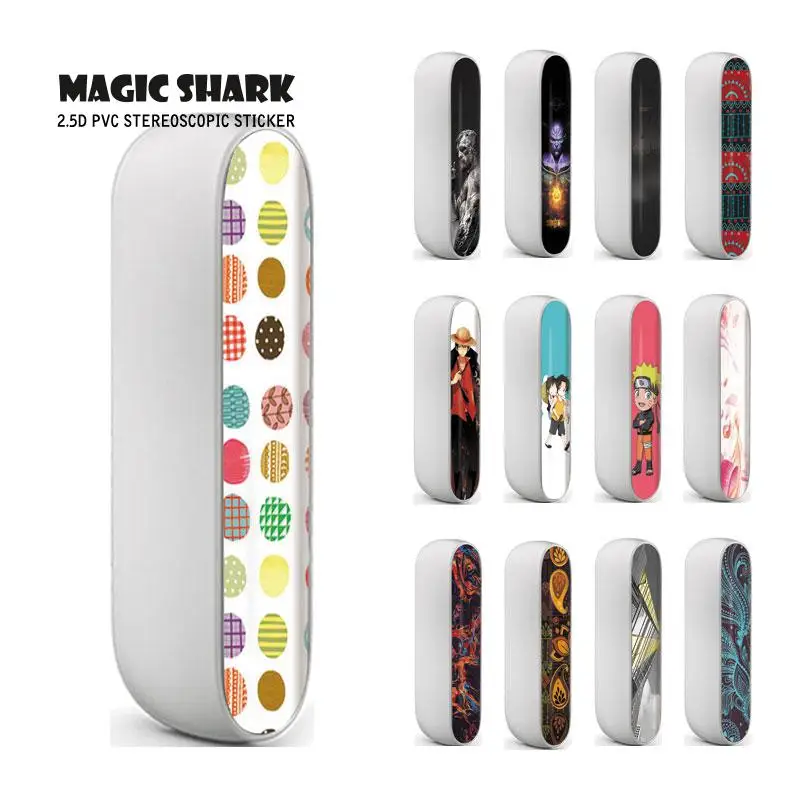 

Magic Shark Doraemon Naruto Cristiano Ronaldo One Piece Dragon Ball PVC Stereo E Cigarette Sticker for IQOS 3 IQOS 3.0 117-132