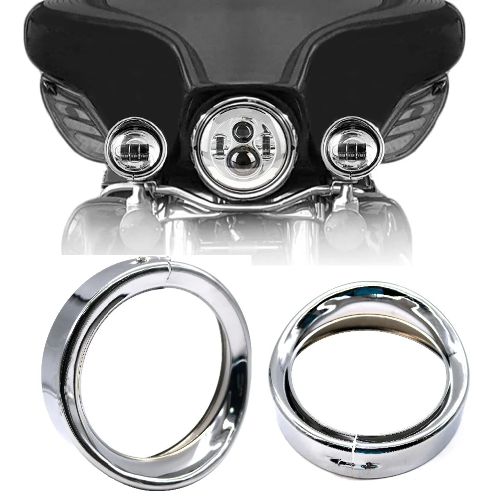 For Harley&Motorcycle Motorcycle Accessories Headlamp Trim Ring Touring