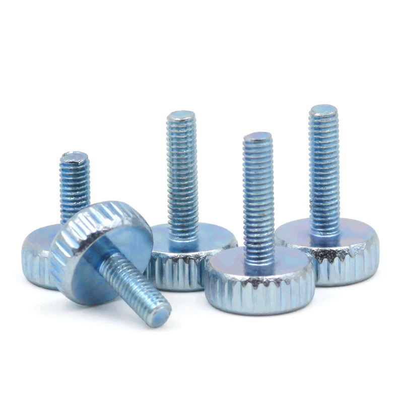 

2PCS-M8*12/16/20/25/30/35/40/45 GB835 Knurled Bolt /Flat Knurled Screw /Big Head Screw/ Hand Screw / Round Bolt